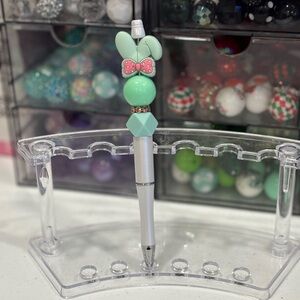 🐰🌸 Handcrafted Bunny Ears Beaded Pen